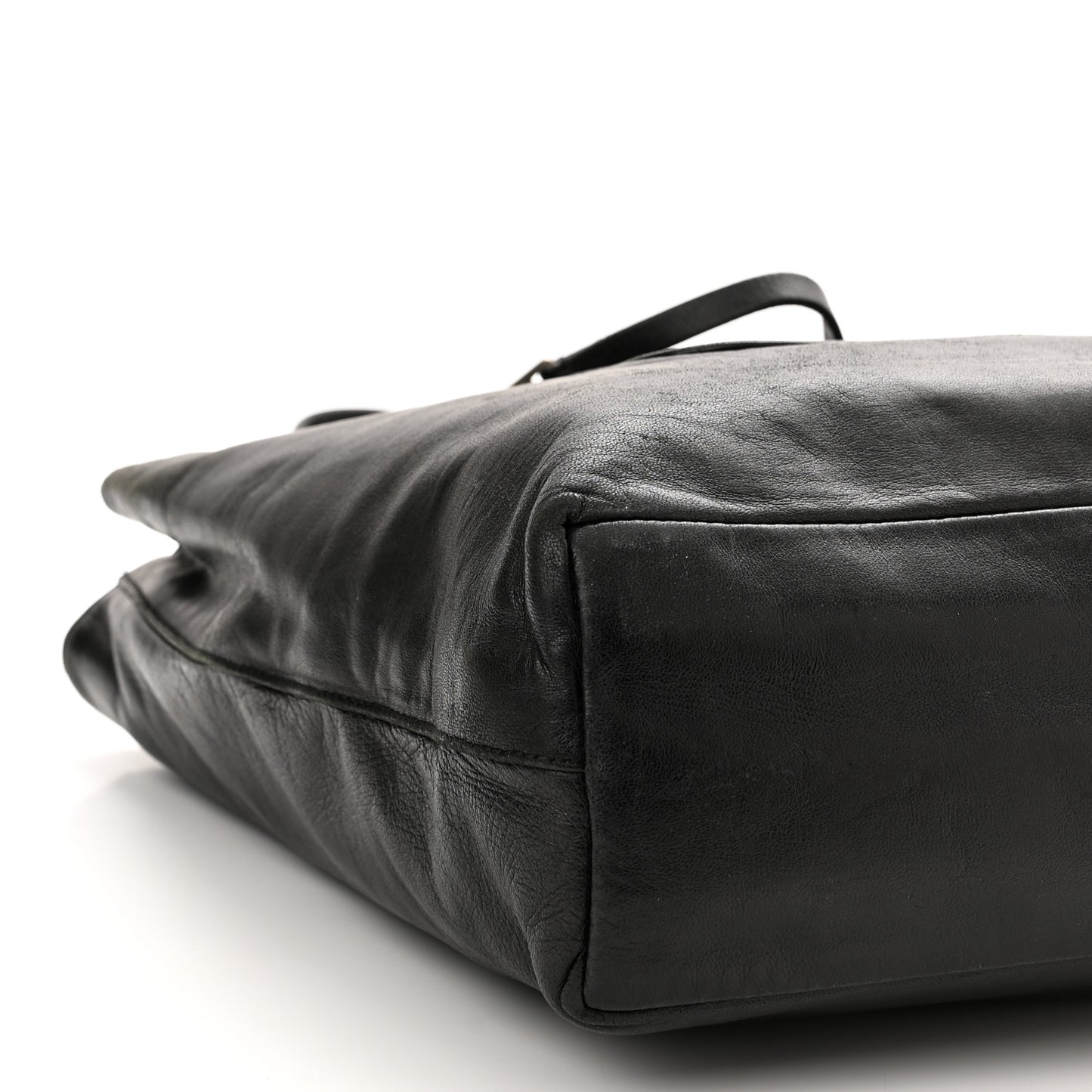 Nappa Shopping Tote Black