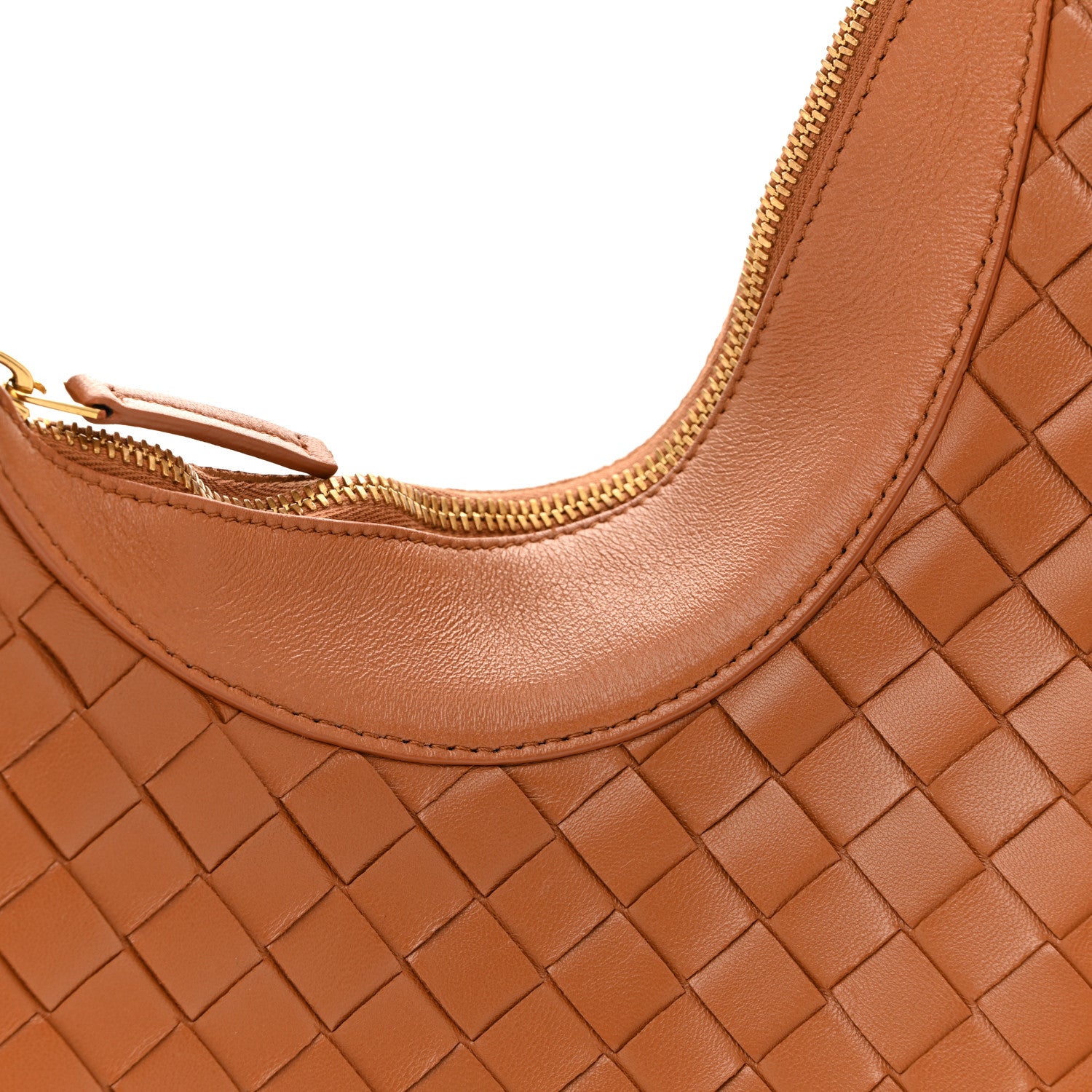 Bottega Veneta Nappa Intrecciato Small Drop Shoulder Bag Wood 8 of 10