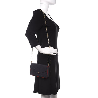 Louis Vuitton Empreinte Pochette Felicie Chain Wallet Marine Rouge 2 of 10