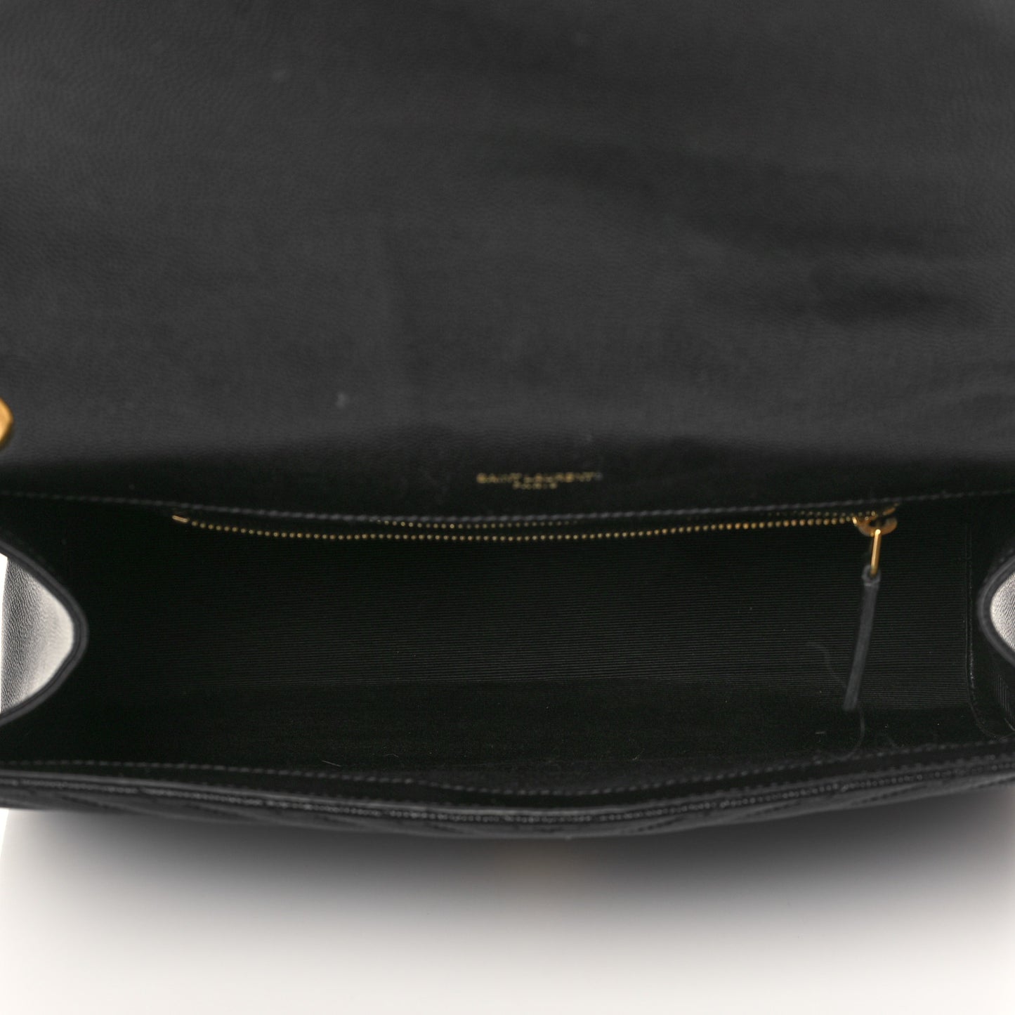 Grain De Poudre Matelasse Chevron Large Monogram Satchel Black
