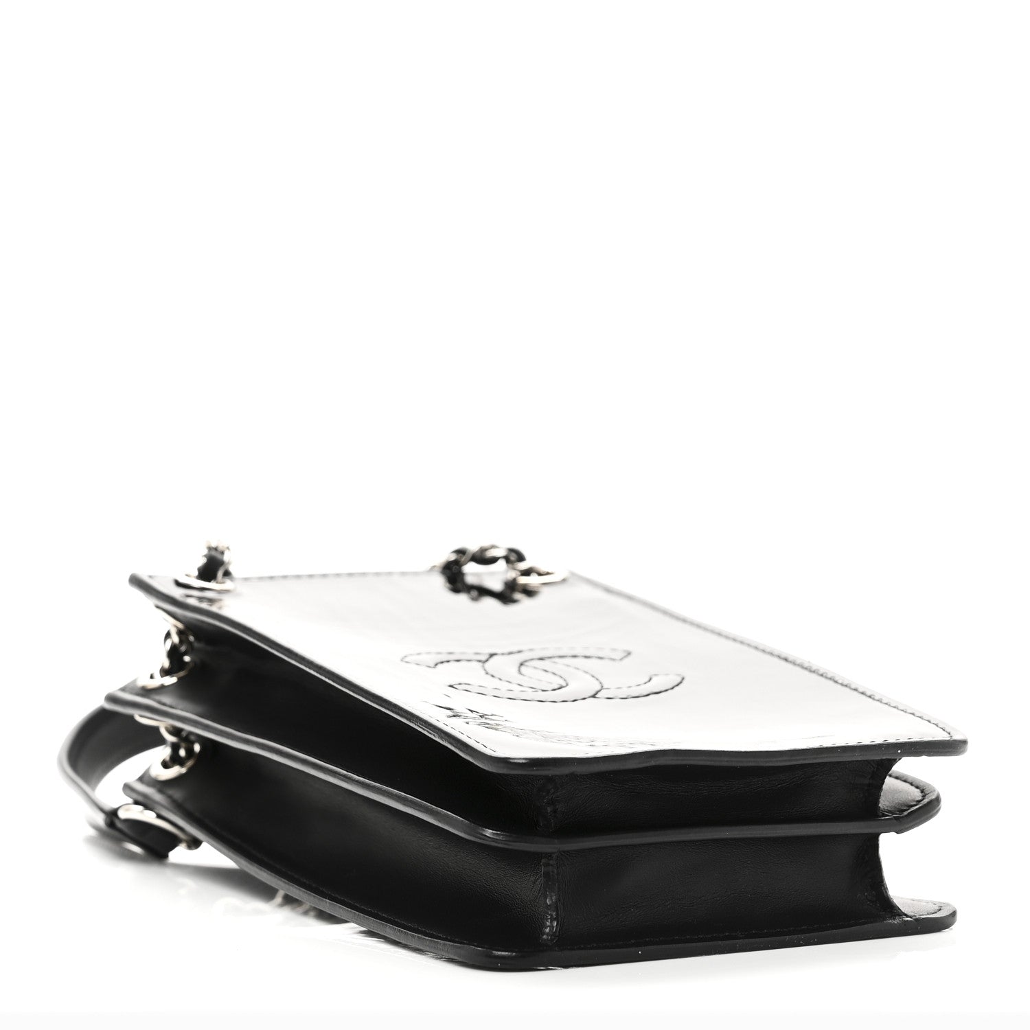Chanel Patent CC Phone Holder Crossbody Black 4 of 10