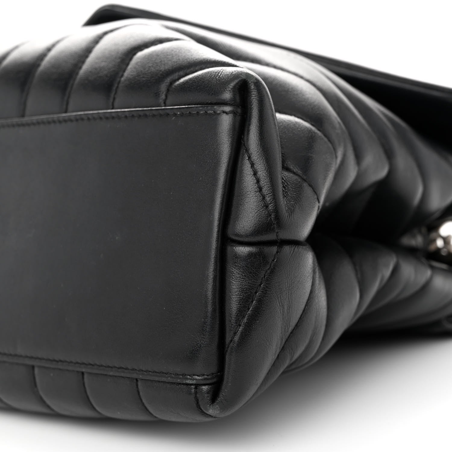 Saint Laurent Calfskin Y Quilted Monogram Medium Loulou Chain Satchel Black 11 of 22