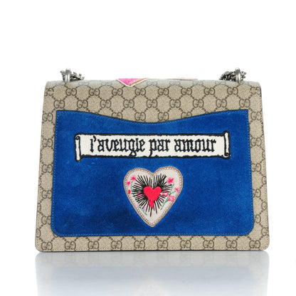 Gucci GG Supreme Monogram Embroidered Medium Dionysus Shoulder Bag Blue 4 of 8