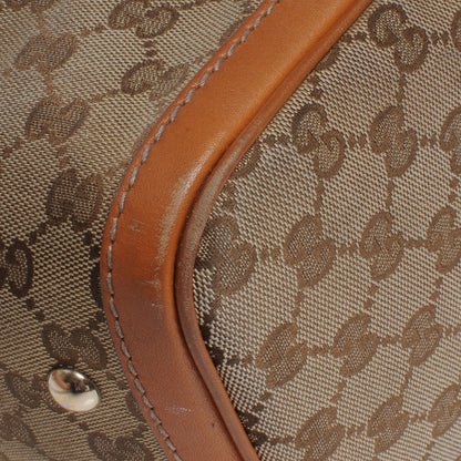 Gucci Monogram Vintage Web Medium Boston Tan 11 of 11