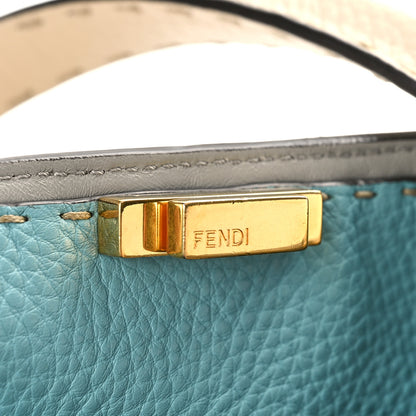 Fendi Cuoio Romano Selleria Bi-Color Large Peekaboo X-Lite Latte Laguna 5 of 7