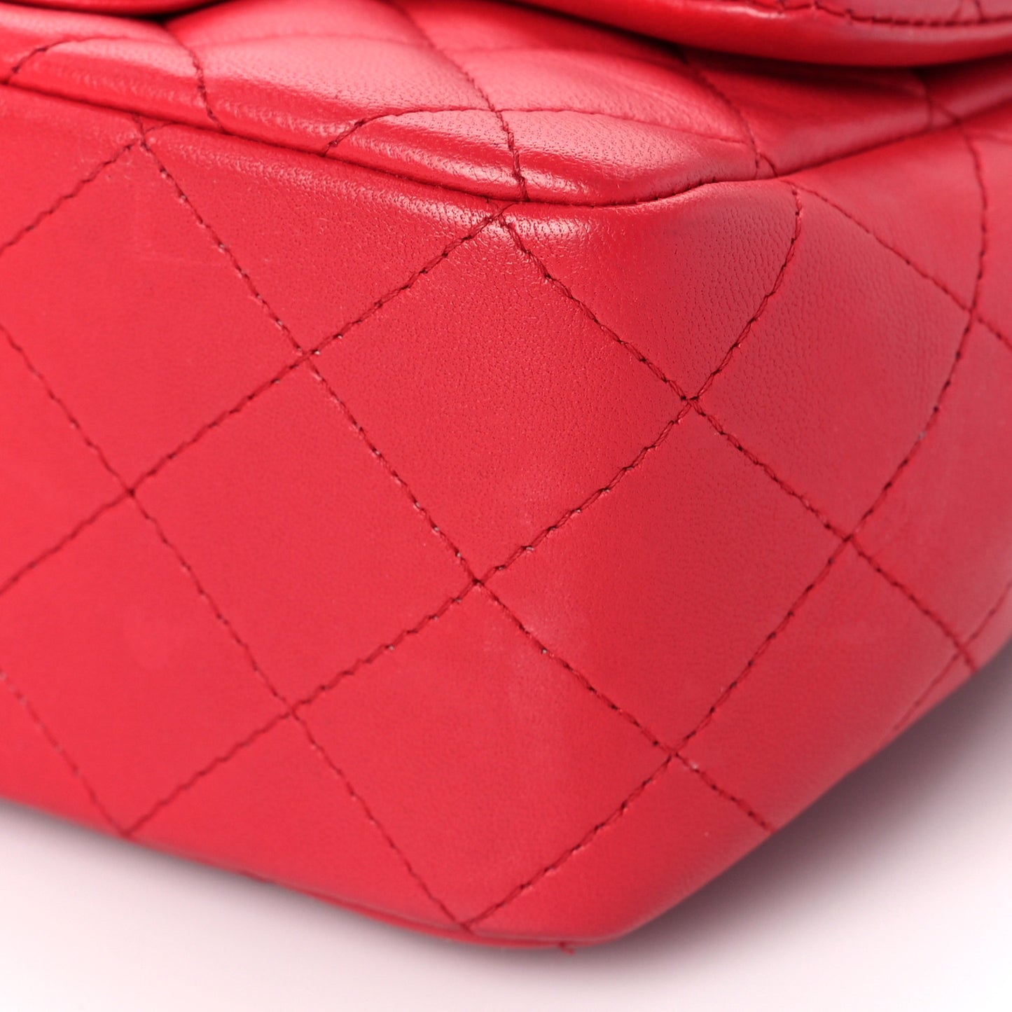 Lambskin Quilted Mini Square Flap Pink