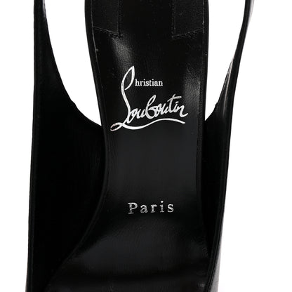 Christian Louboutin Calfskin Condora Sling 100 Pumps 37 Black 8 of 9