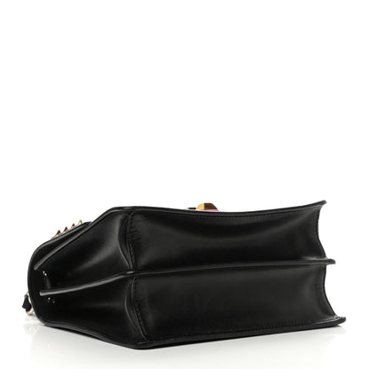 Fendi Vitello Liberty Fun Fair Metal Studded Small Kan I Shoulder Bag Black Multicolor 4 of 11