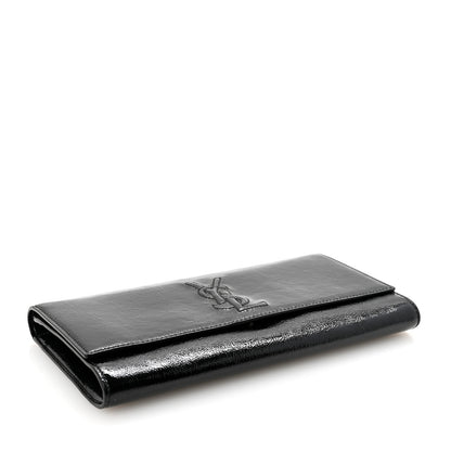 Saint Laurent Textured Patent Monogram Small Belle De Jour Clutch  Black 4 of 6
