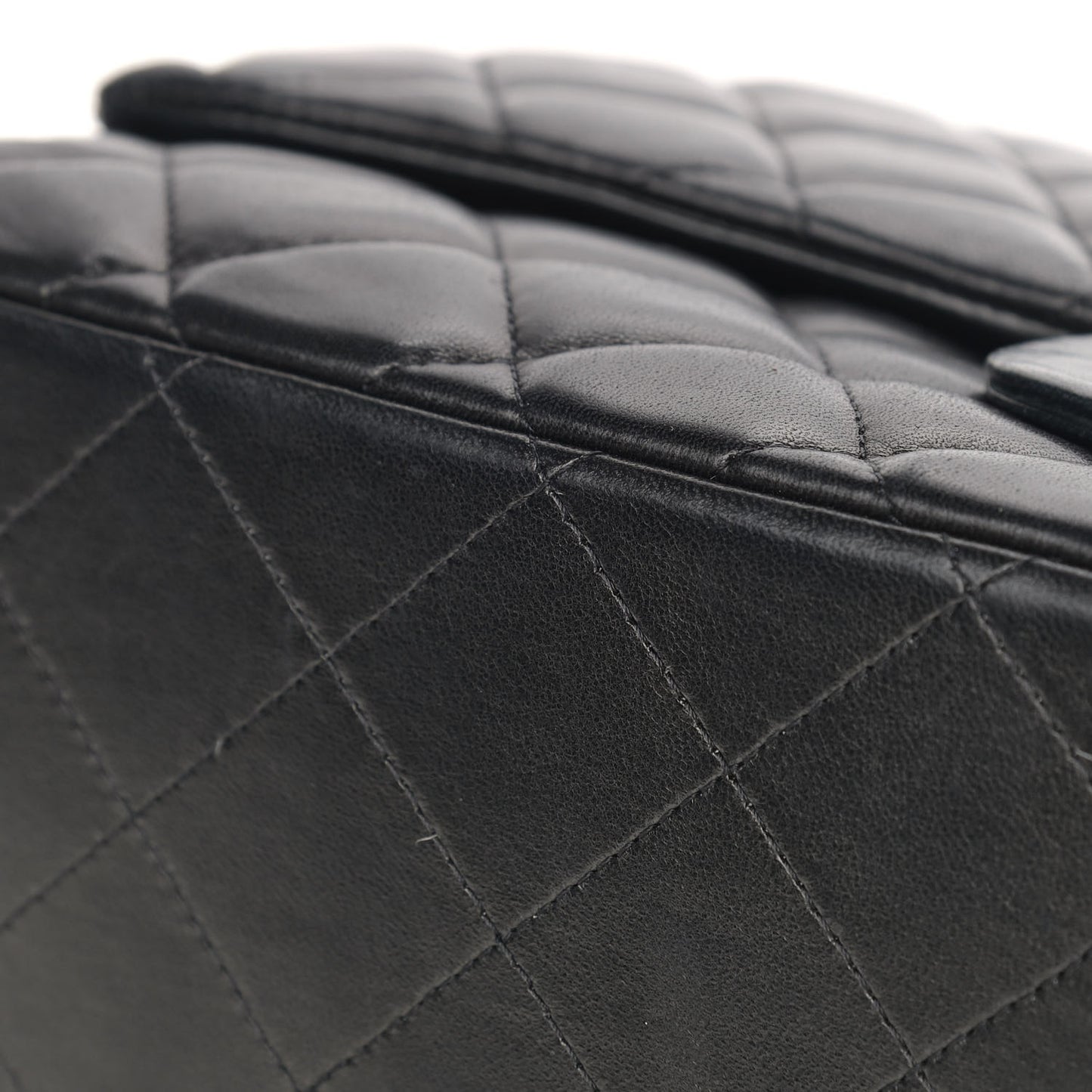 Lambskin Quilted Maxi Single Flap Black