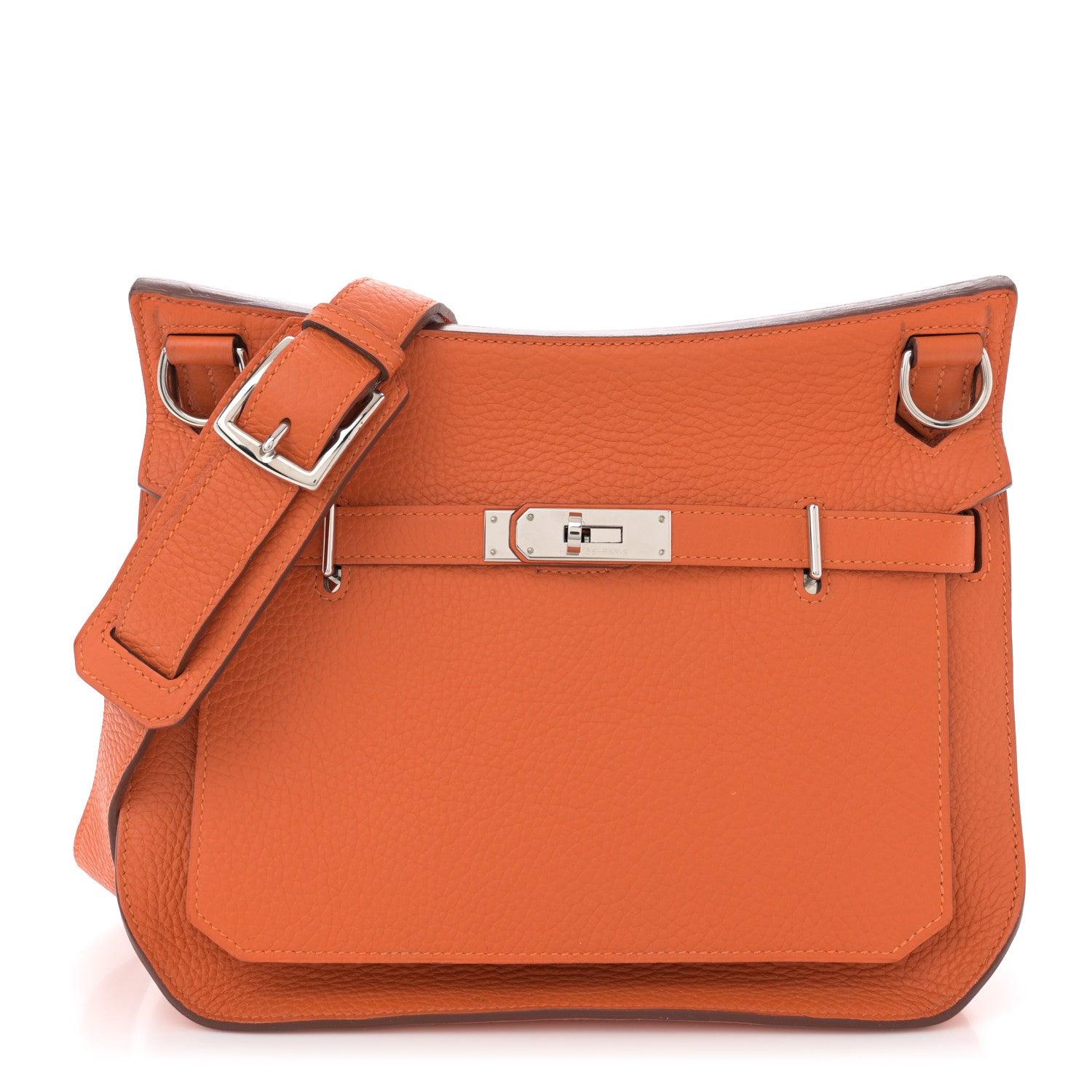 Hermes Taurillon Clemence Jypsiere 28 Orange 1 of 12