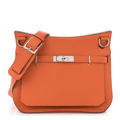 Hermes Taurillon Clemence Jypsiere 28 Orange 1 of 12