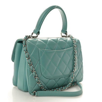 Chanel Lambskin Quilted Small Trendy CC Flap Dual Handle Bag Light Blue 2 of 10