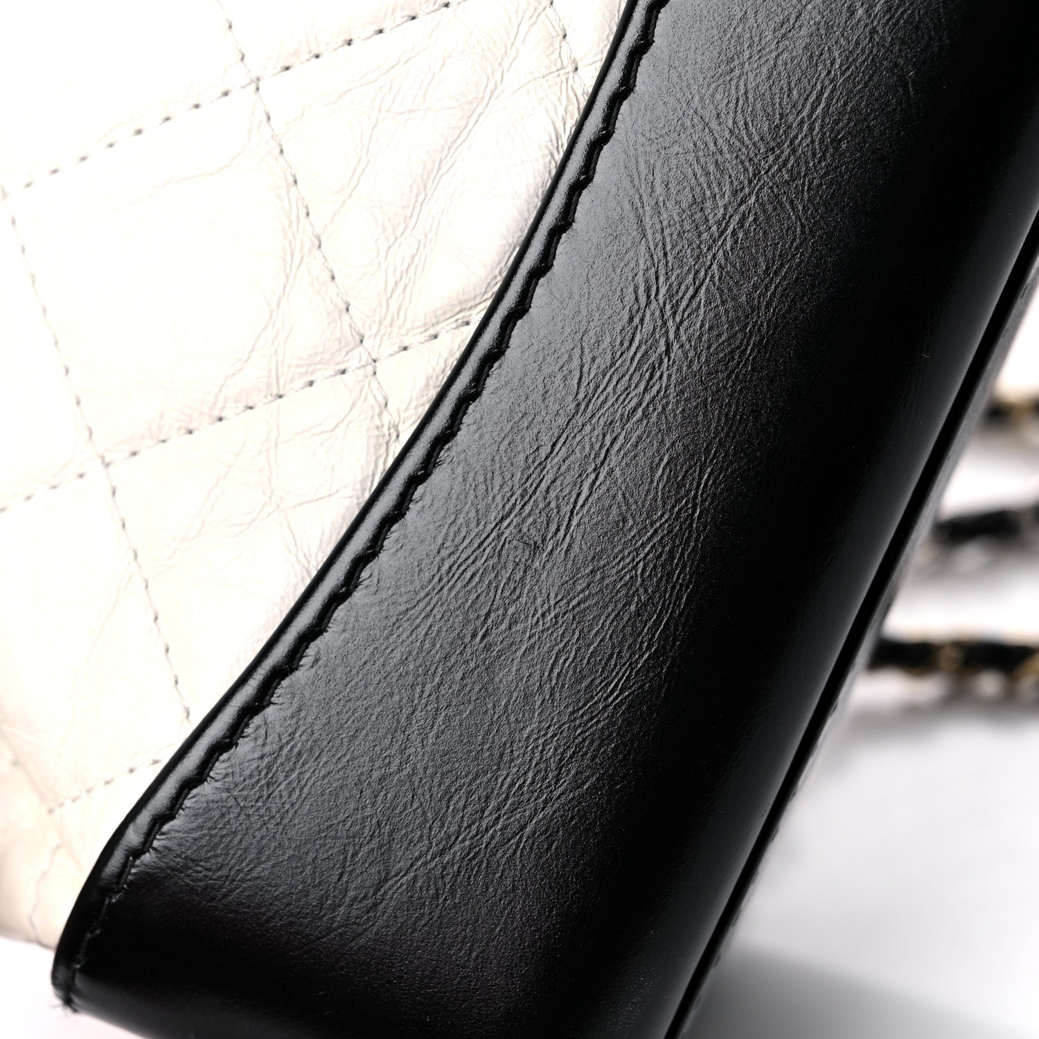 Chanel Aged Calfskin Quilted Small Gabrielle Backpack Black White 11 of 11