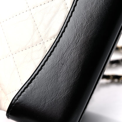 Chanel Aged Calfskin Quilted Small Gabrielle Backpack Black White 11 of 11