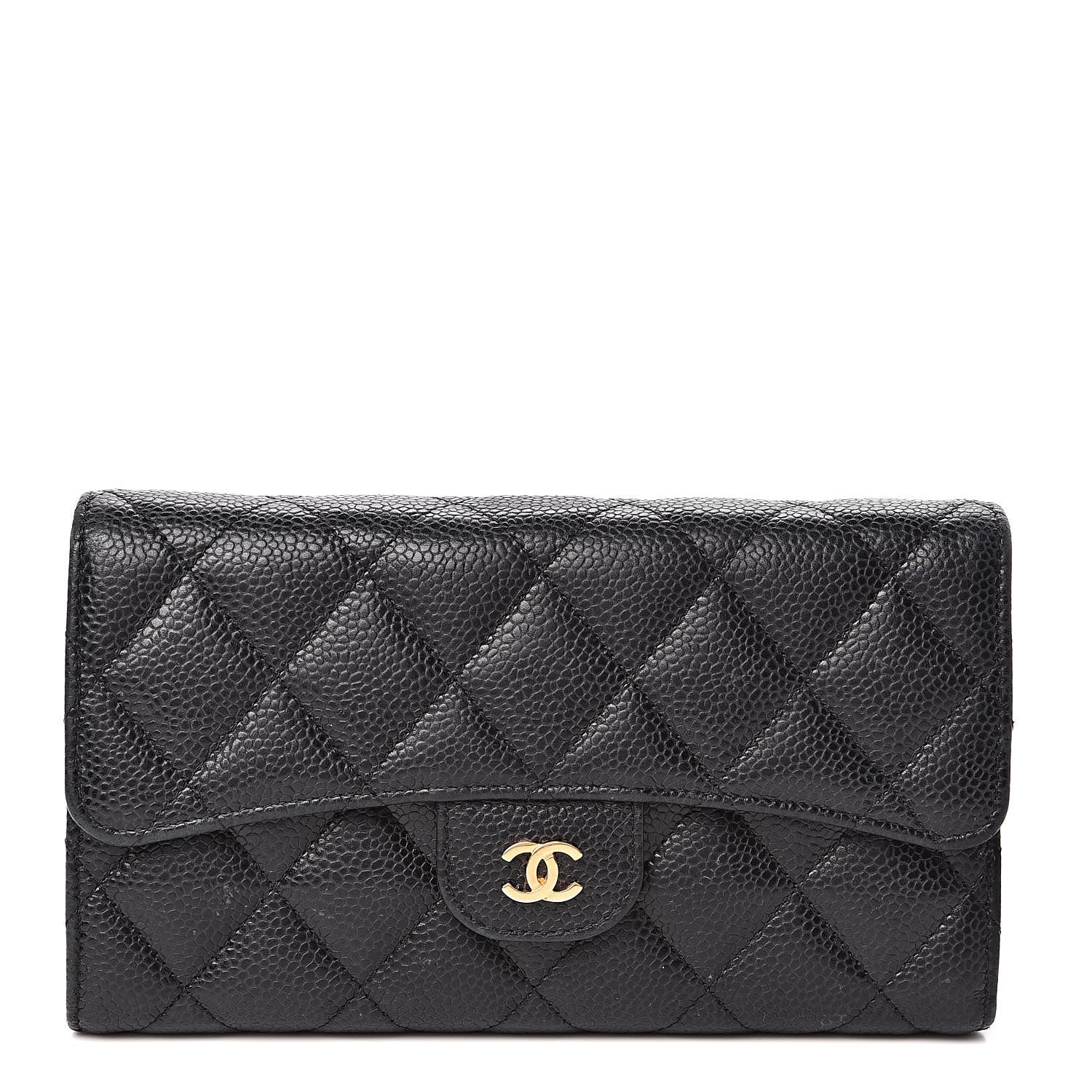 Chanel Caviar Quilted Large Flap Wallet Black 1 of 9