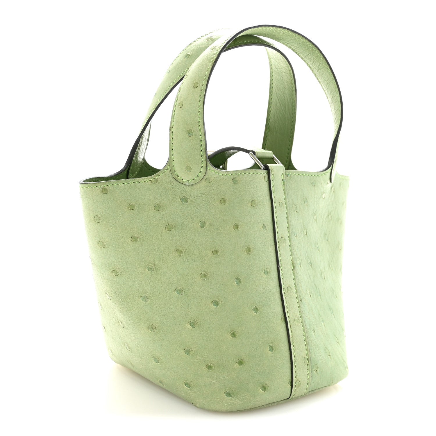 Hermes Ostrich Micro Picotin Lock Vert Criquet 1833147 – FASHIONPHILE