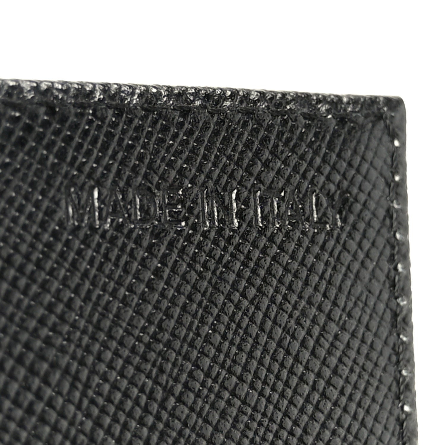 Prada Tessuto Nylon Saffiano Tri-Fold Compact Wallet Black 6 of 8