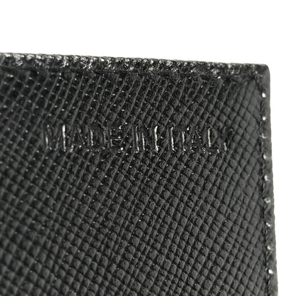 Prada Tessuto Nylon Saffiano Tri-Fold Compact Wallet Black 6 of 8