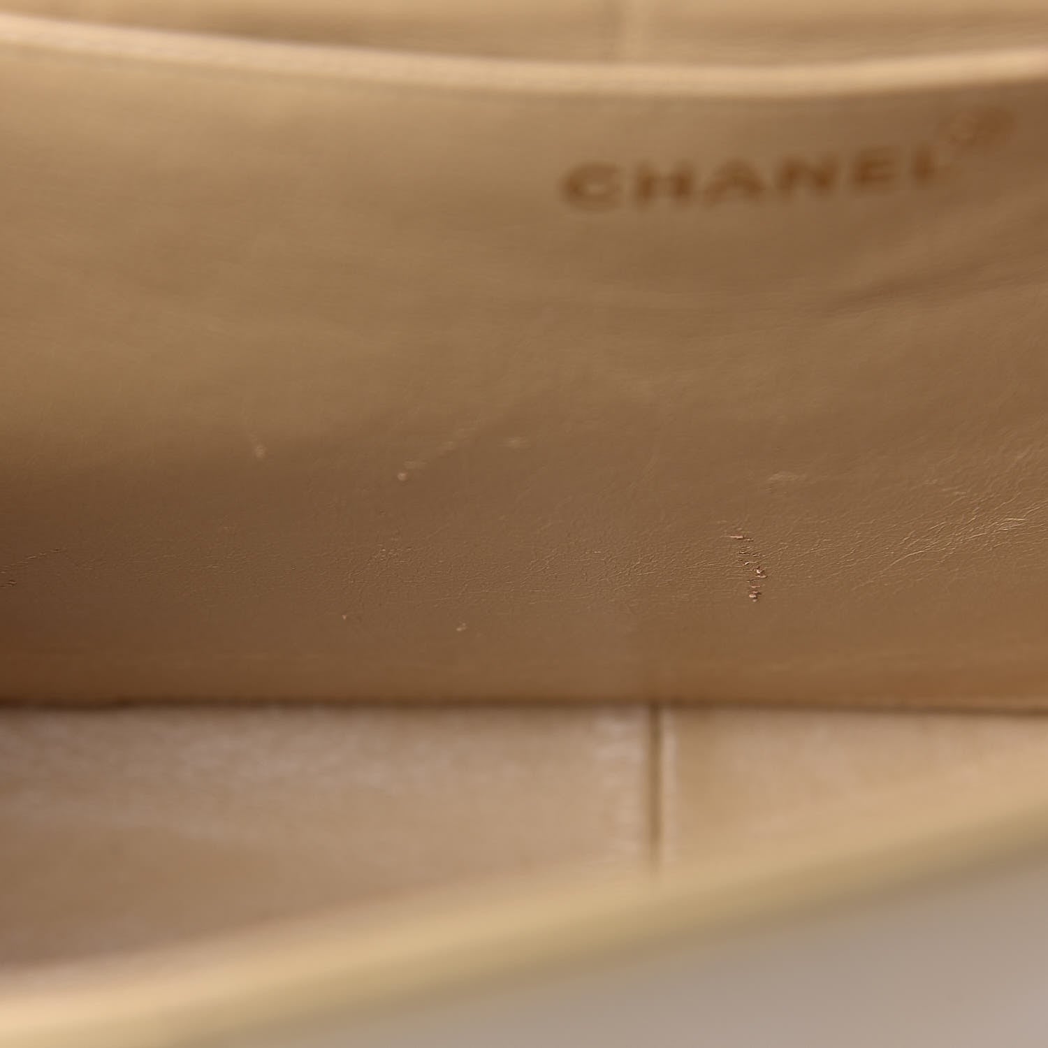 Chanel Lambskin Vertical Quilted Jumbo Single Flap Beige 9 of 20