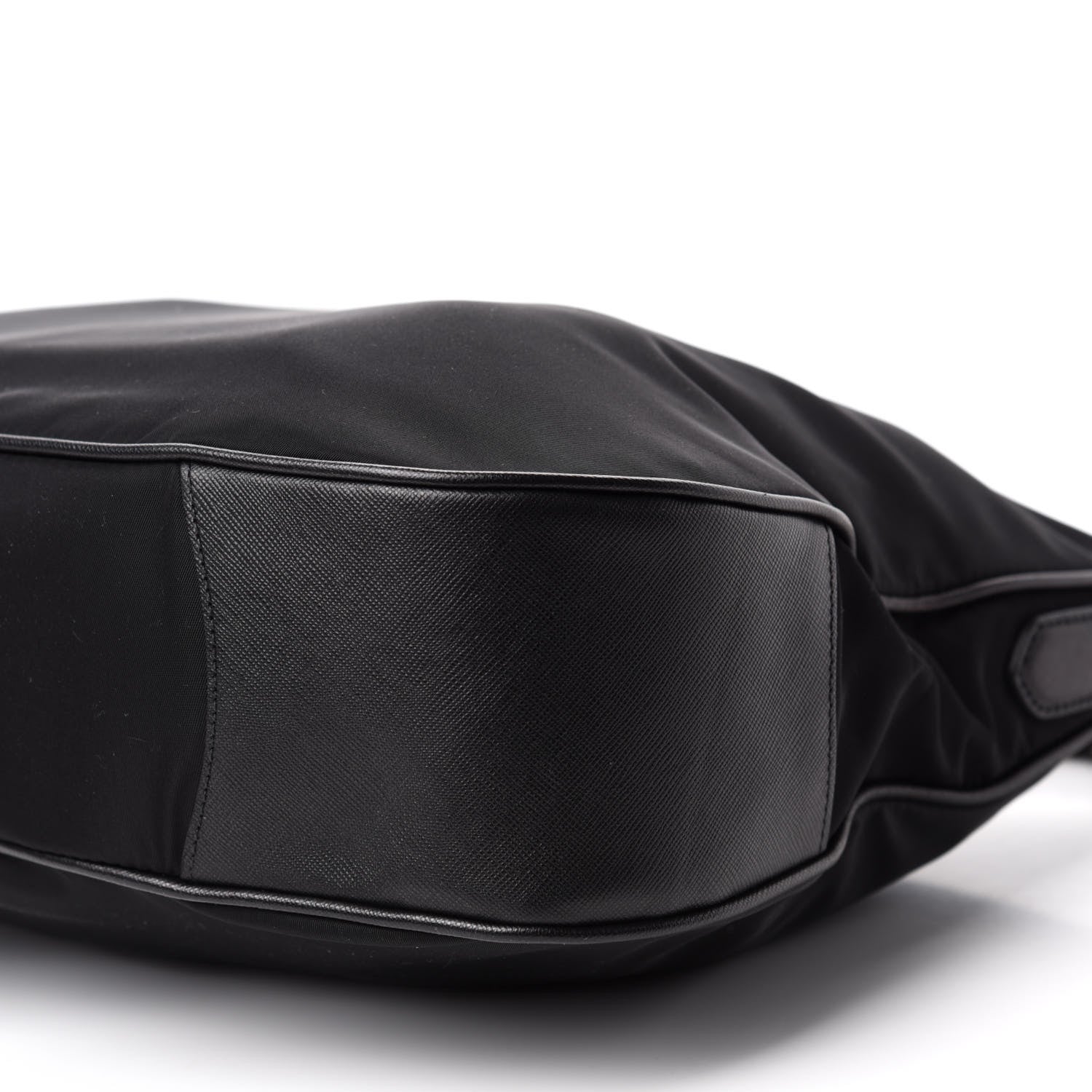 Prada Tessuto Nylon Saffiano Hobo Black 7 of 9