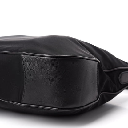 Prada Tessuto Nylon Saffiano Hobo Black 7 of 9