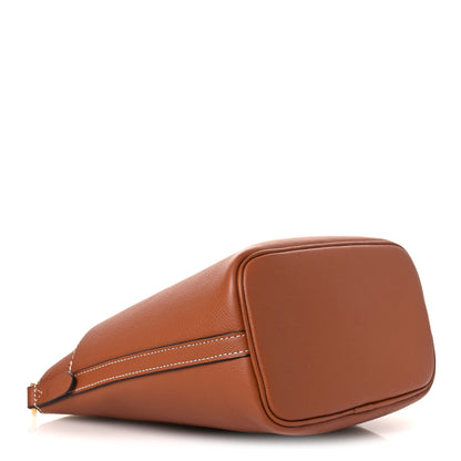 Louis Vuitton Calfskin Lock and Walk Bucket Cognac 4 of 11