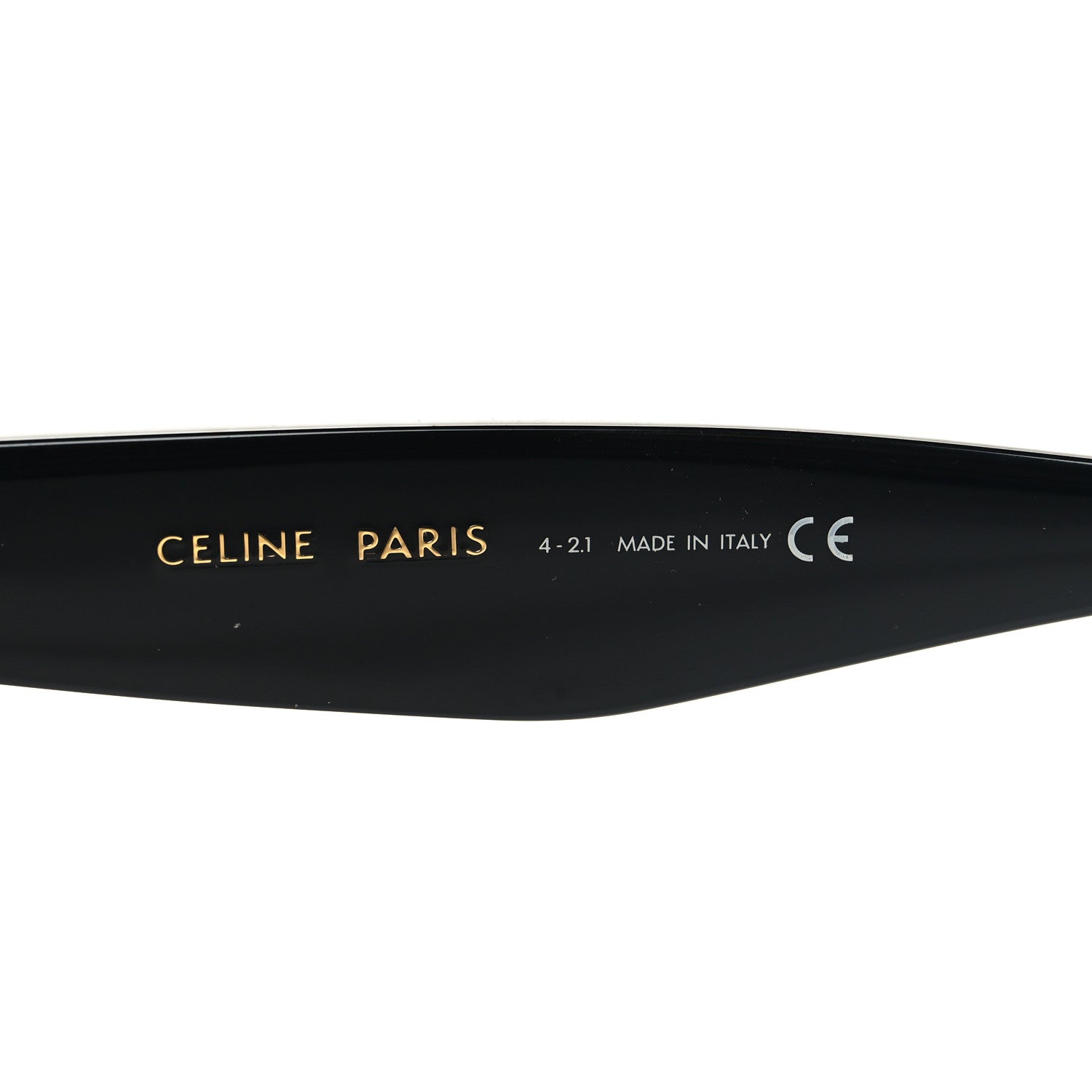 Celine Acetate Polarized Cat Eye Sunglasses CL4004IN Havana Black 5 of 9
