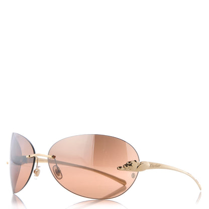 Cartier Panthere De Aviator Sunglasses Gold 1 of 8