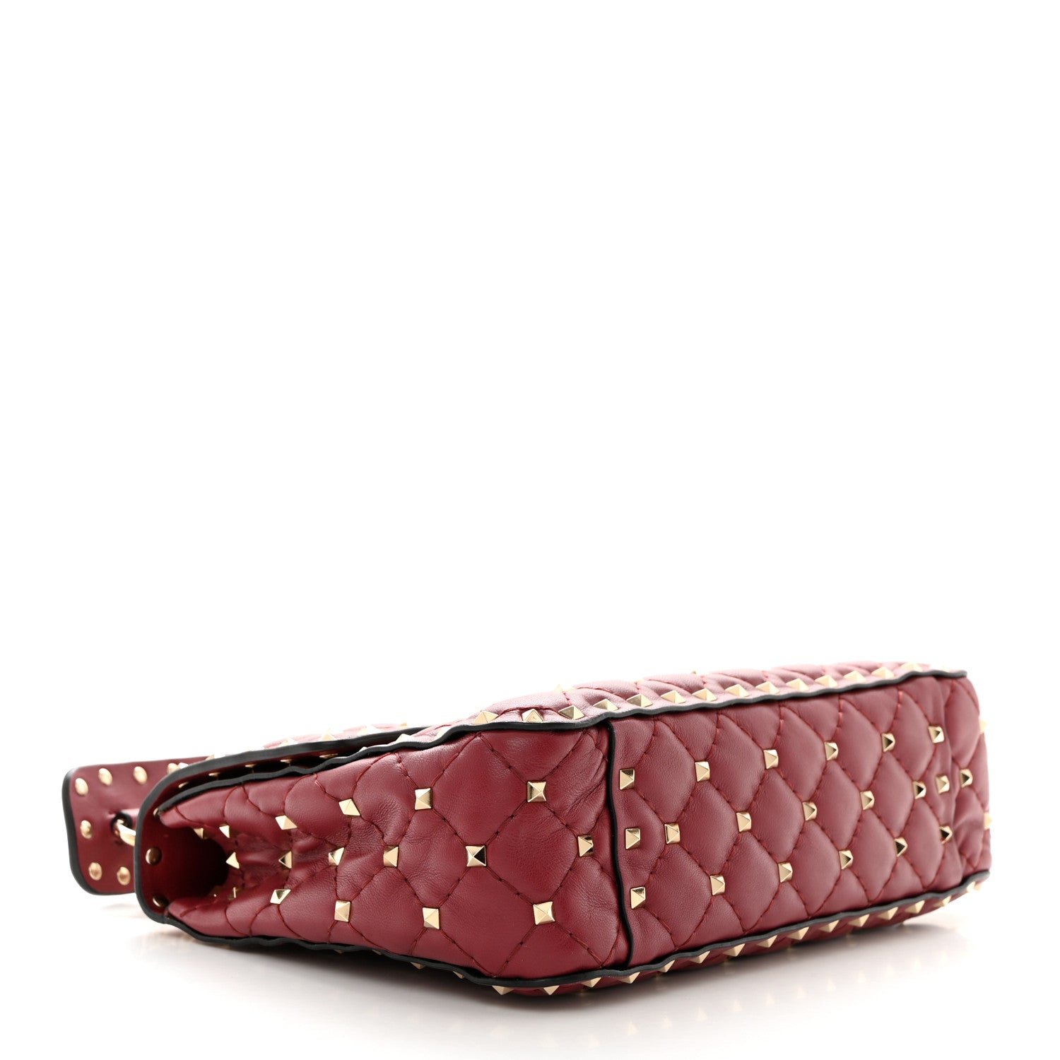 Valentino Garavani Nappa Medium Rockstud Spike Shoulder Bag Rubino 4 of 9