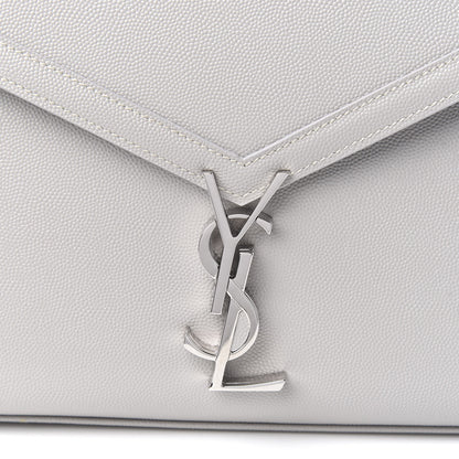 Saint Laurent Grain de Poudre Medium Classic Monogram Cassandra Top Handle Granite 8 of 8