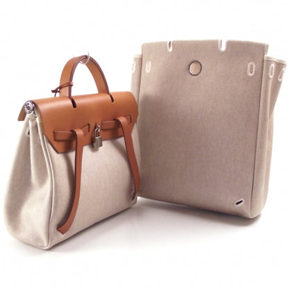 Hermes Her Bag Herbag Backpack Sand 2 in 1 3 of 11