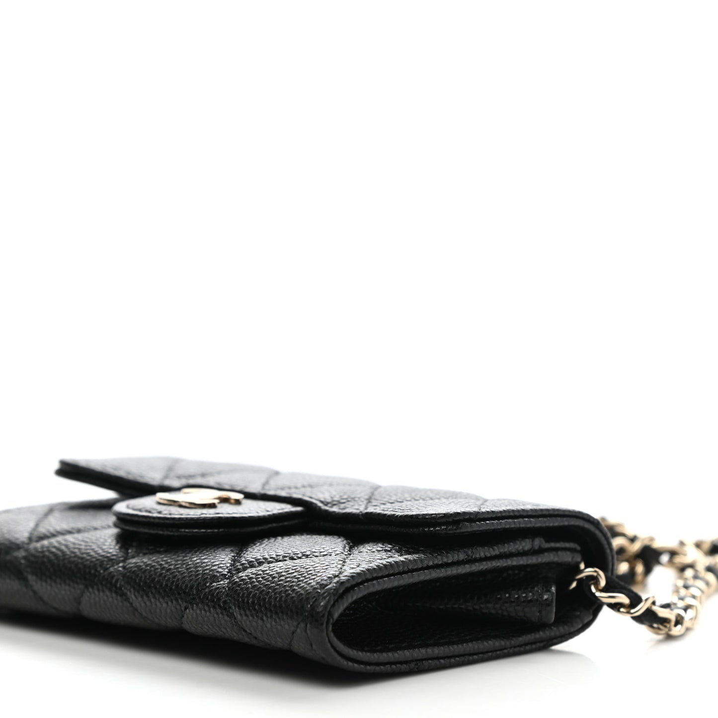 Caviar Quilted Flap Classic Belt Bag Black