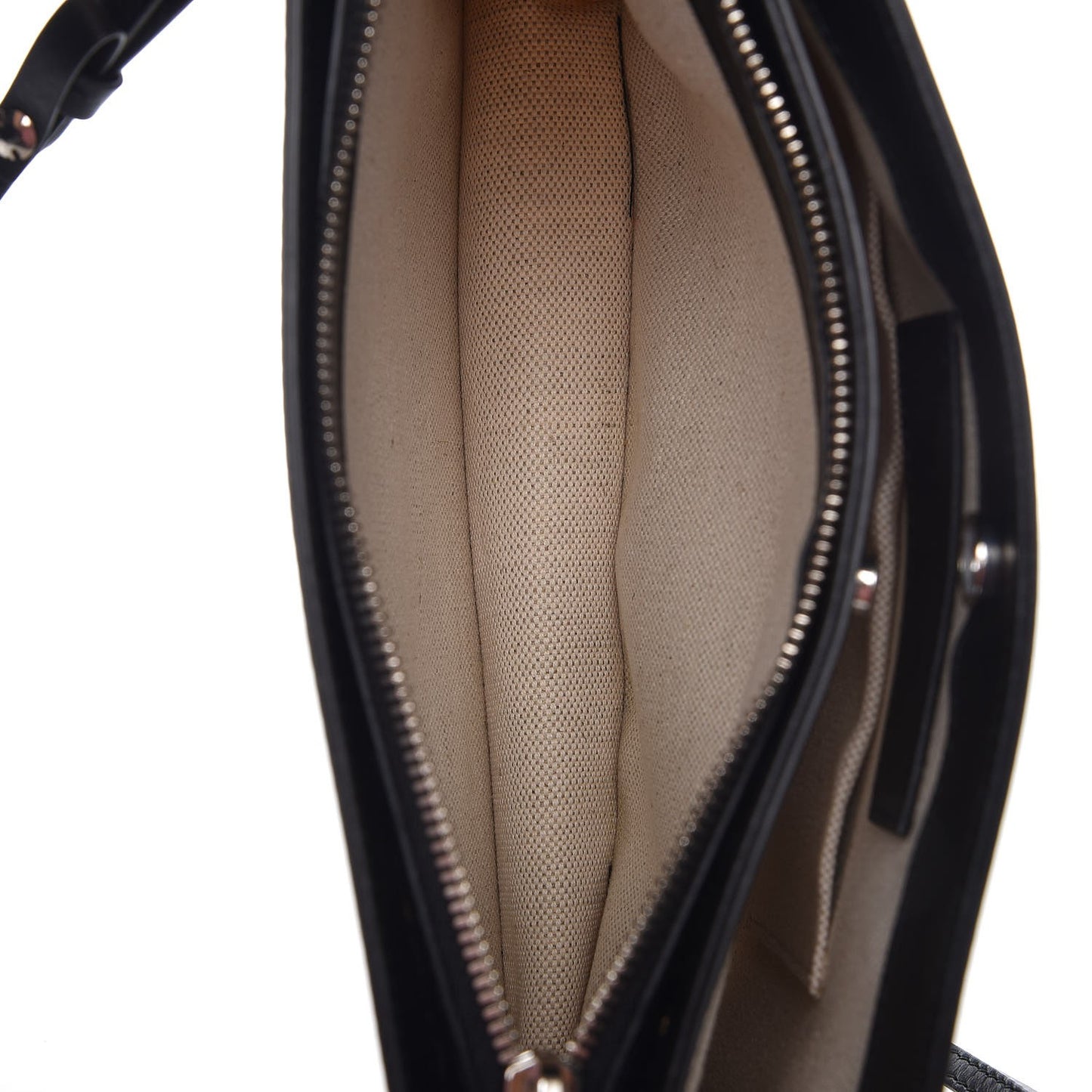 Cotton Canvas Pochette Crossbody Bag Black