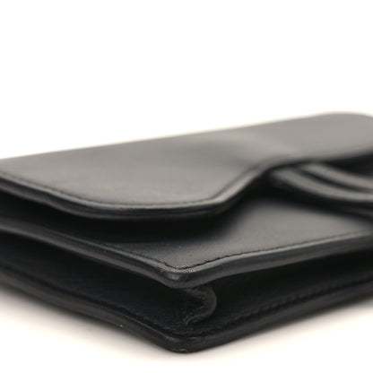 Christian Dior Ultra Matte Calfskin Saddle Belt Clutch Black 8 of 9