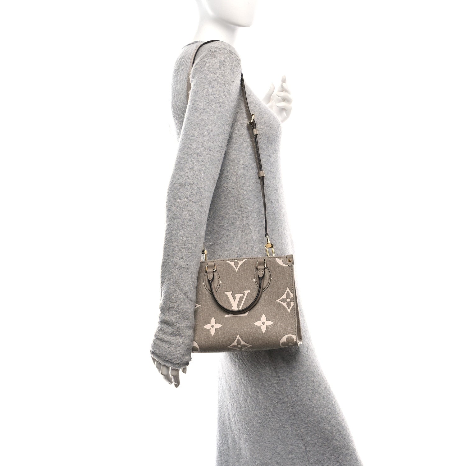 Louis Vuitton Empreinte Monogram Giant Onthego PM Tourterelle Creme 2 of 9