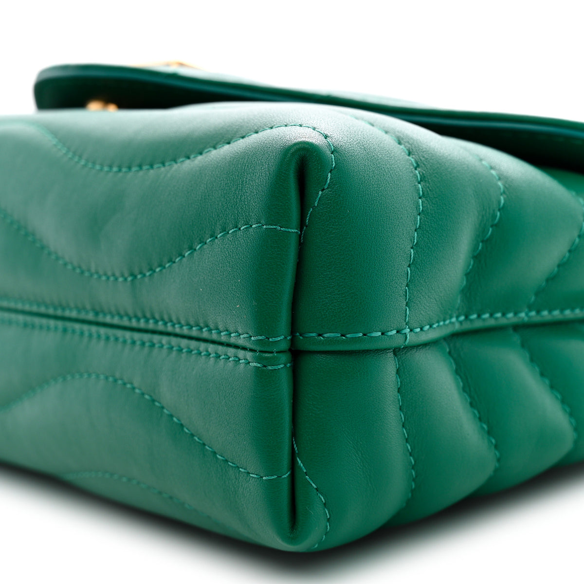 Louis Vuitton Calfskin New Wave Chain Bag MM NM Emerald 9 of 9