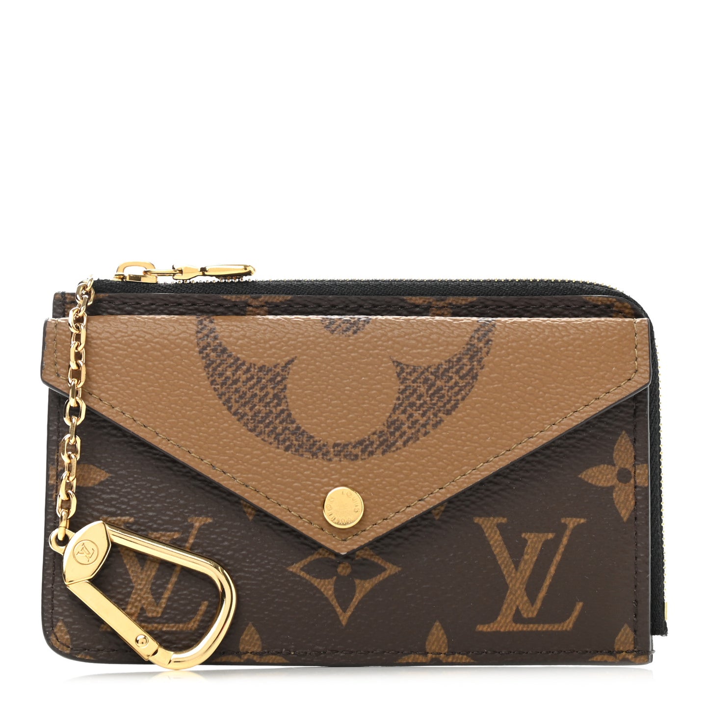 Reverse Monogram Recto Verso Card Holder Brown