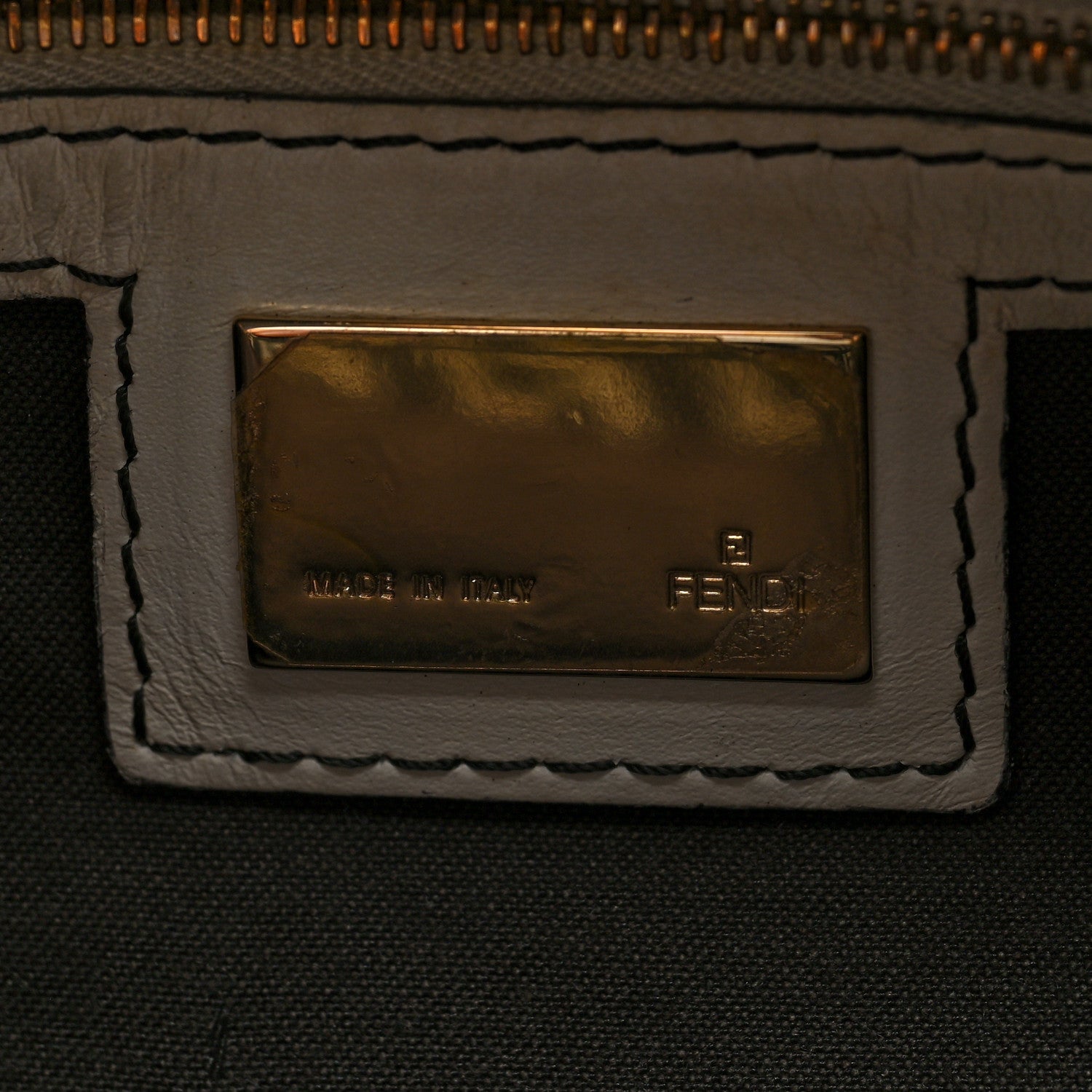 Fendi Zucchino Vitello Mama Baguette White 6 of 9