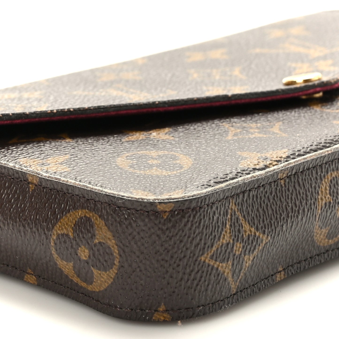 Monogram Pochette Felicie Chain Wallet Fuchsia