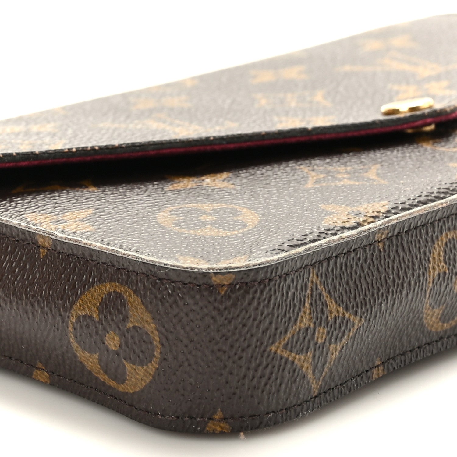 Louis Vuitton Monogram Pochette Felicie Chain Wallet Fuchsia 7 of 8