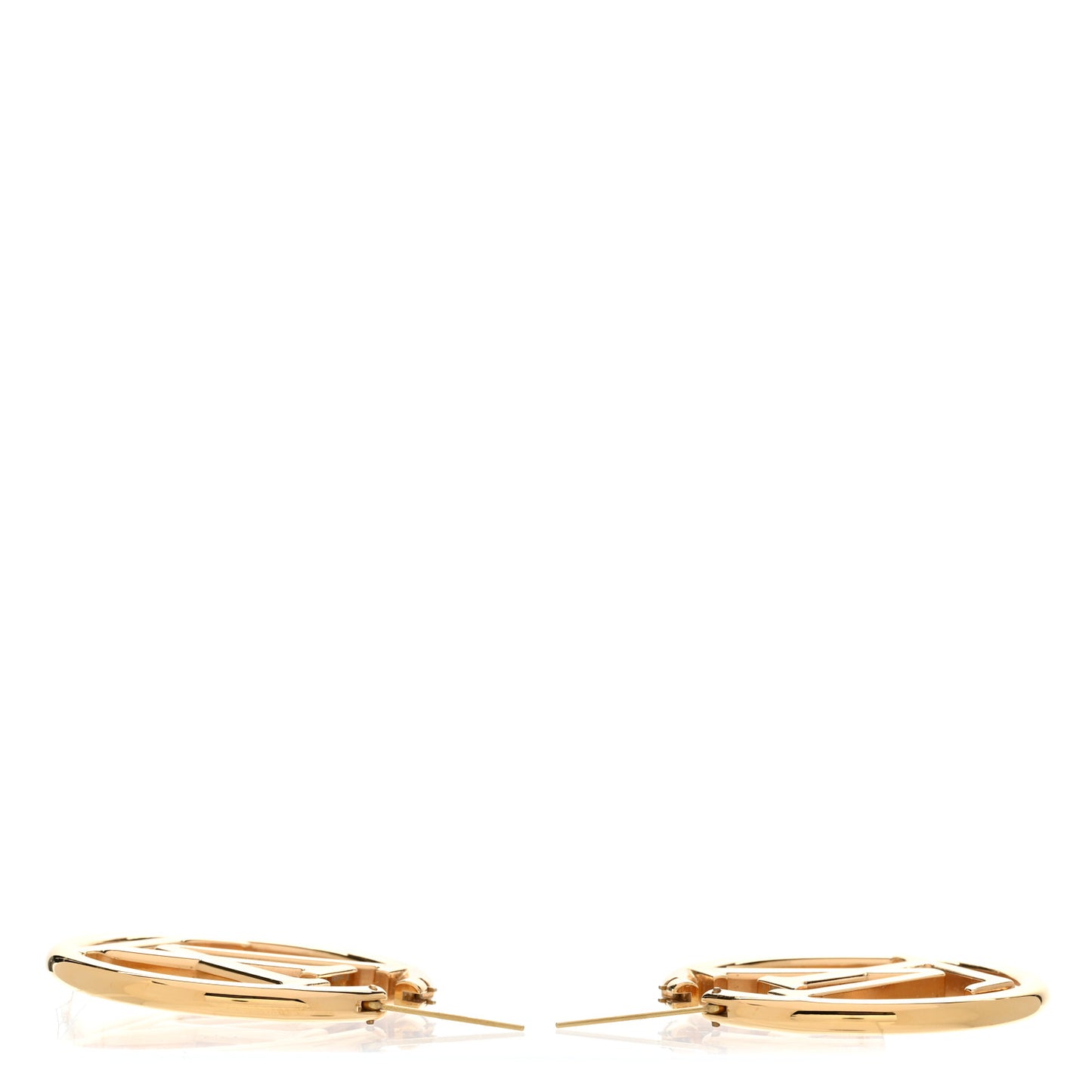 Metal Louise Hoop Earrings Gold