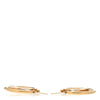 Louis Vuitton Metal Louise Hoop Earrings Gold 3 of 6