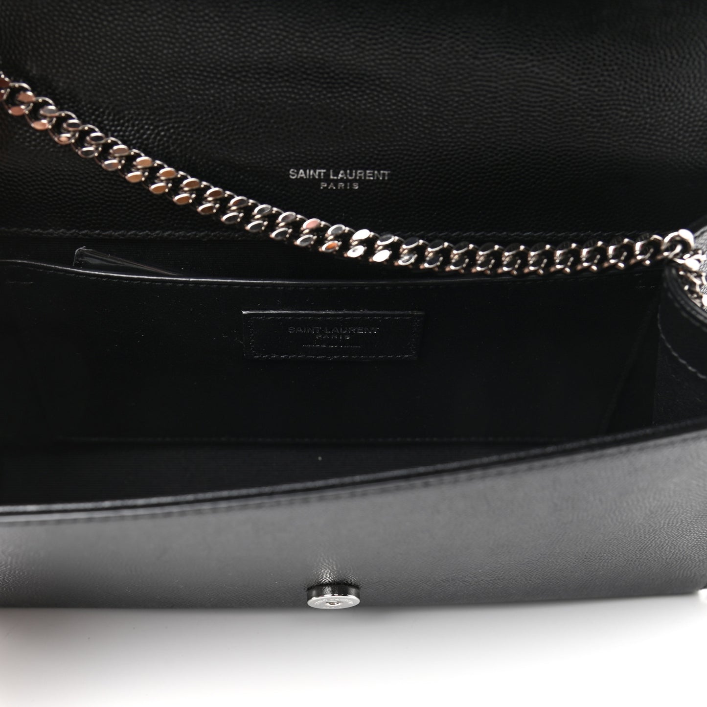 Grain De Poudre Medium Classic Monogram Kate Satchel Black