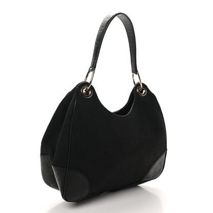 Gucci Canvas Guccissima Hobo Black 3 of 10