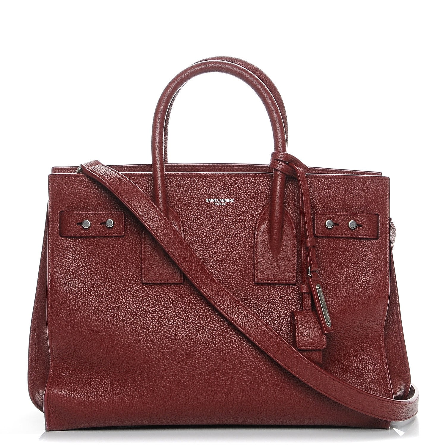 Saint Laurent Grained Calfskin Small Supple Sac De Jour Dark Pallisandre 1 of 8