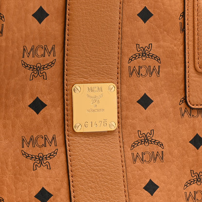 MCM Visetos Medium Liz Reversible Shopper Tote Cognac 9 of 15