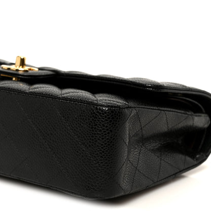 Chanel Caviar Quilted Medium Double Flap Black 10 of 11