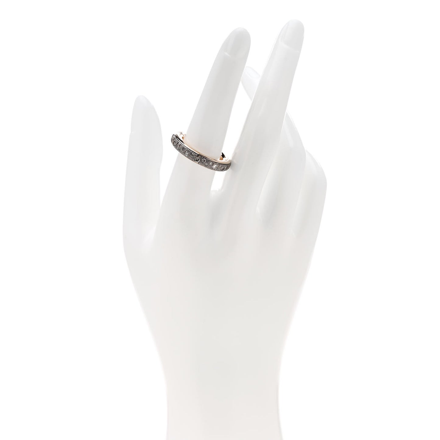 18K Rose Gold Brown Diamond Small Iconica Band Ring 55 7.25