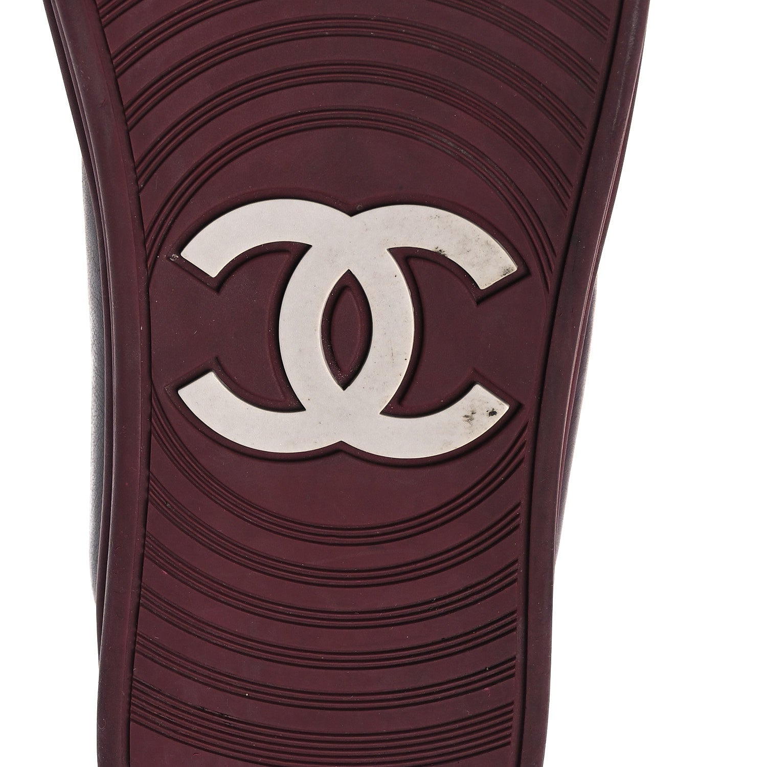 Chanel Lambskin Zipped Chain CC Sneakers 38.5 Burgundy 8 of 10
